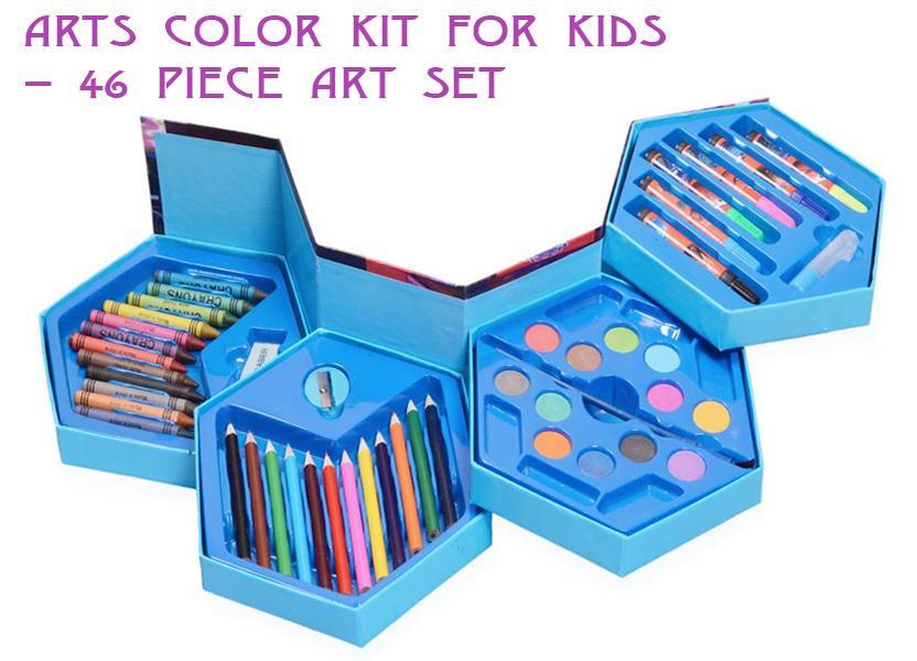 46 Pieces Drawing Art Set With Color Pencils Crayons,Sketch Pens