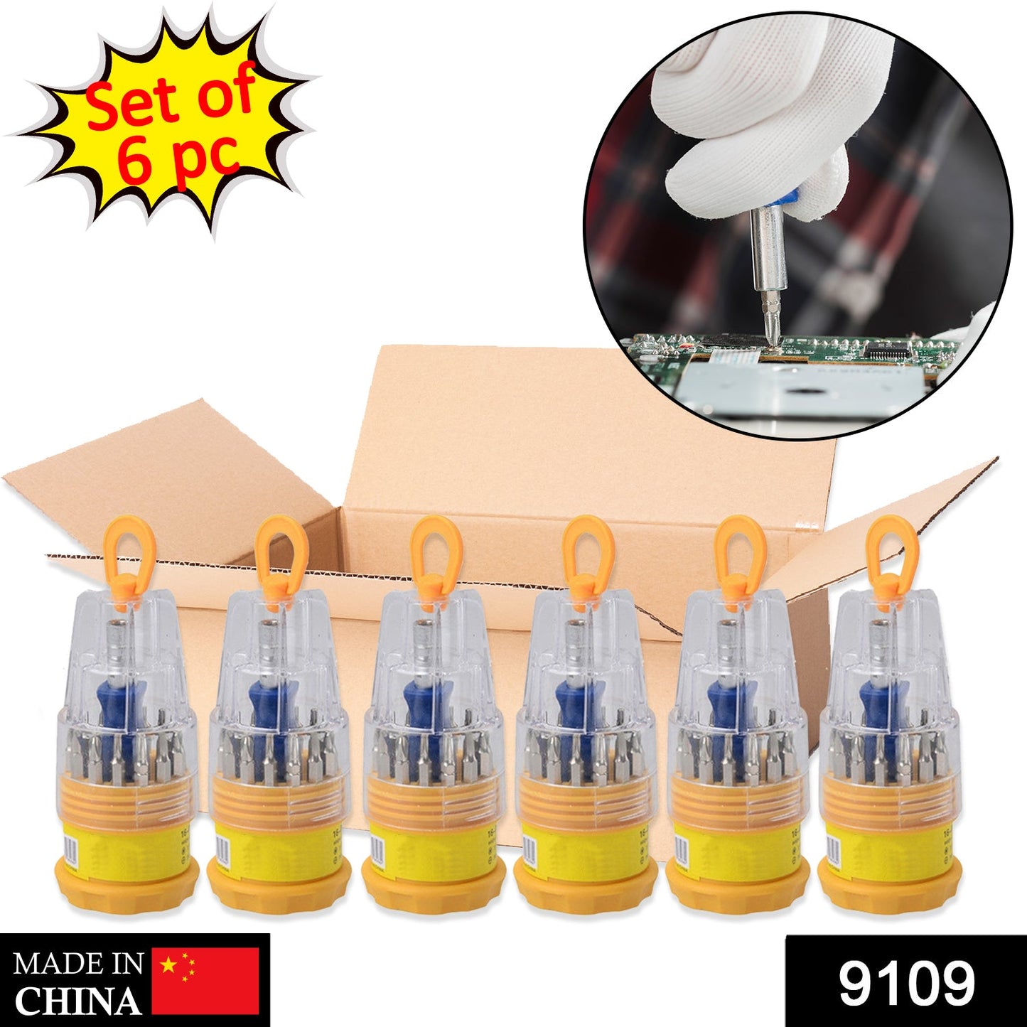 Professional screwdriver set with 16-in-1 features