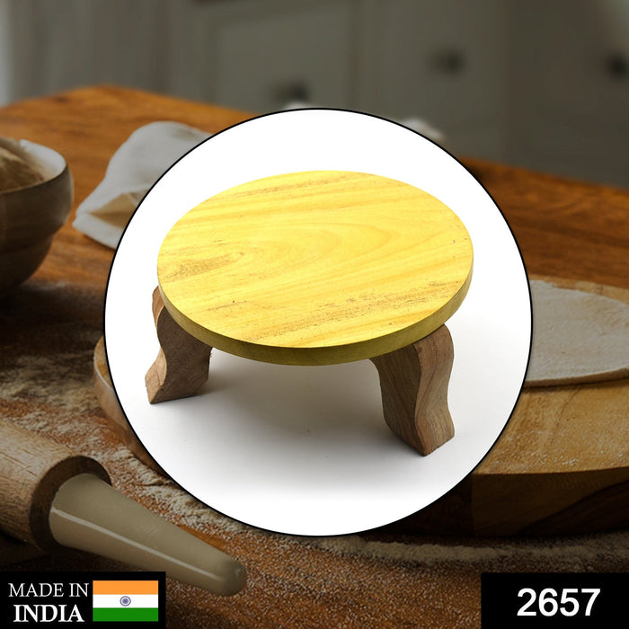 2657 Wooden Butcut Patala Used for Home Purposes Including Making Rotis Etc. DeoDap