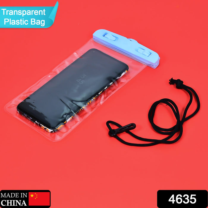 4635 Mobile Waterproof Sealed Transparent Plastic Bag/Pouch Cover for All Mobile Phones DeoDap