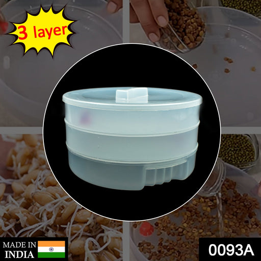 0093A Sprout Maker 3 Bowl Sprout Maker for Home (3 Layer) DeoDap