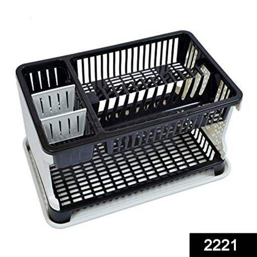 2221 Kitchen Organizer Rack with Water Storing Tray/Dish Rack DeoDap