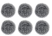2384 Round Shape Stainless Steel Scrubber (Pack of 6) DeoDap