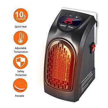 Efficient 400W mini heater with adjustable settings for targeted warmth.