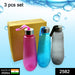 2582 Plastic Fridge Water Set With Steel Finish Cap (3 Pieces 1 litre) DeoDap