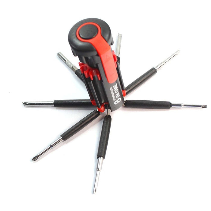 8 in 1 Multi-Function Screwdriver Kit with LED Portable Torch DeoDap