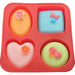 0773 Silicone Circle, Square, Oval and Heart Shape Soap And Mini Cake Making Mould DeoDap