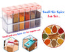 122 Plastic Spice Jars (6 pcs, 14x22x8cm, Multicolour) DeoDap
