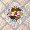 Rotating Dry Fruit Tray – 7-Compartment Snack Server | Lunchie Bunchie