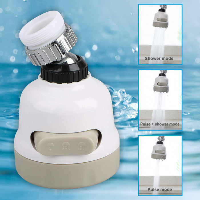Splash Less Nozzle 1589 Rotatable Splash Proof 3 Modes Water Saving Nozzle — DeoDap