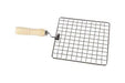2086 Kitchen Square Stainless Steel Roaster Papad Jali, Barbecue Grill with Wooden Handle DeoDap
