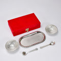 Silver Plated Bowl Set – Brass Serving Tray | Lunchie Bunchie
