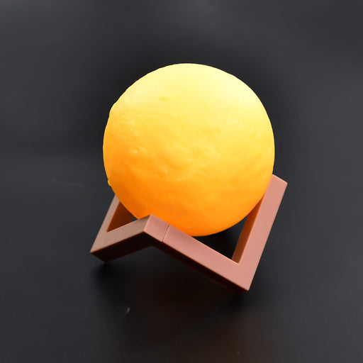 6273 Moon Night Lamp Yellow Colors Changing Touch Sensor with Wooden Stand Night Lamp for Bedroom DeoDap