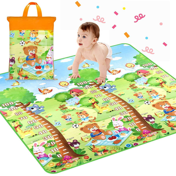 Waterproof Double Side Baby Play Floor Mat for Kids Home With Bag 