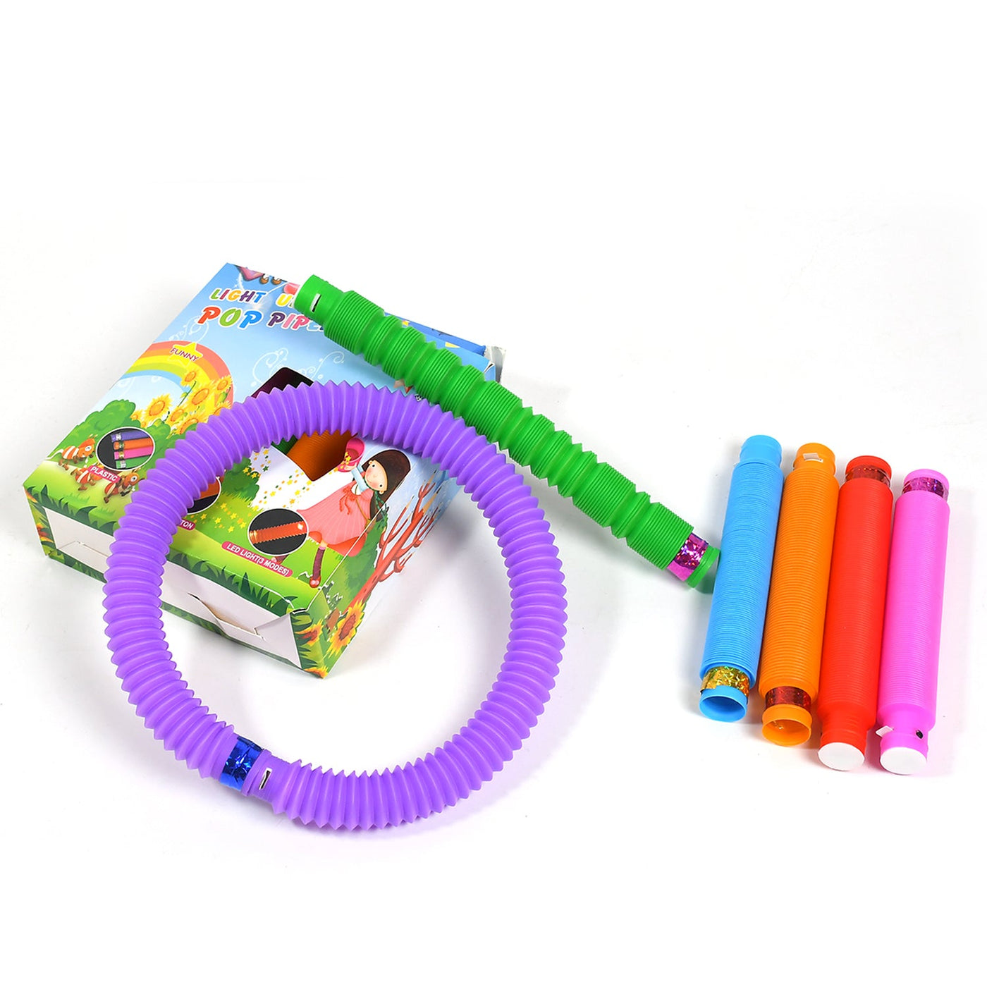 Pop Tubes Instrument 8055 Mini Pop Tubes, Colourful Tubes Sensory Toys โ Deodap