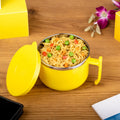 Maggie Bowl with Lid & Handle – Double-Layer Steel for Hot Meals | Jiaqi