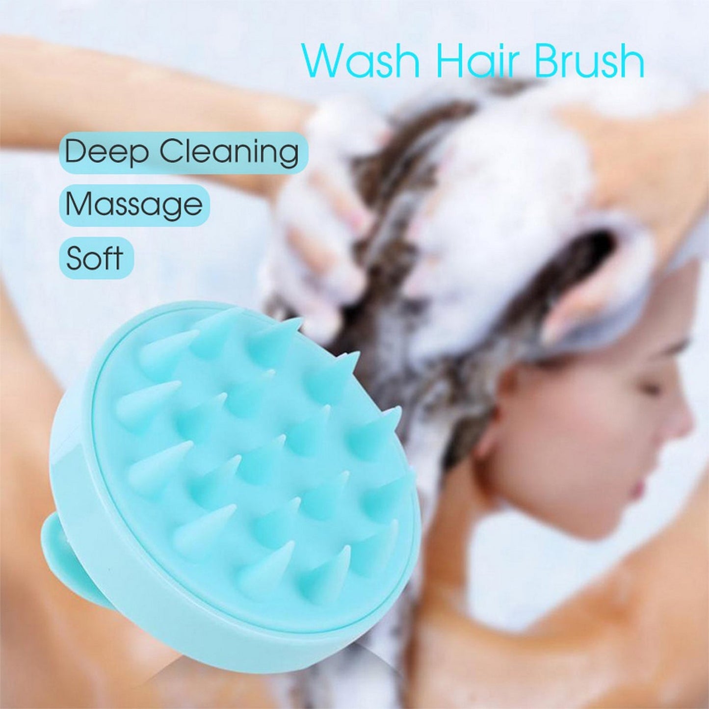 Adjustable shampoo brush for scalp massage, designed to enhance hair washing experience