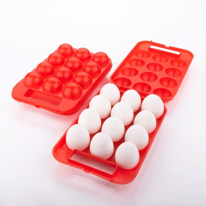 2171A Plastic Egg Carry Tray Holder Carrier Storage Box (12Cavity) DeoDap