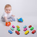 Colorful pull and push cars set