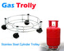 118 Stainless Steel Gas Cylinder Trolley DeoDap