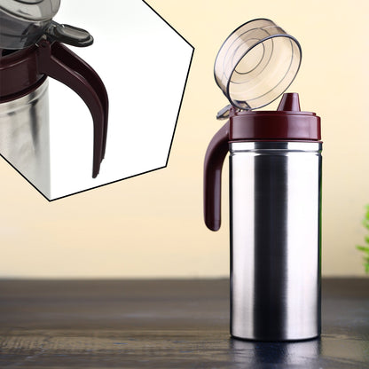 Compact stainless steel oil dispenser, 750ml