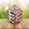 Revolving Spice Rack – 12-Jar Masala Box for Kitchen | Ganesh