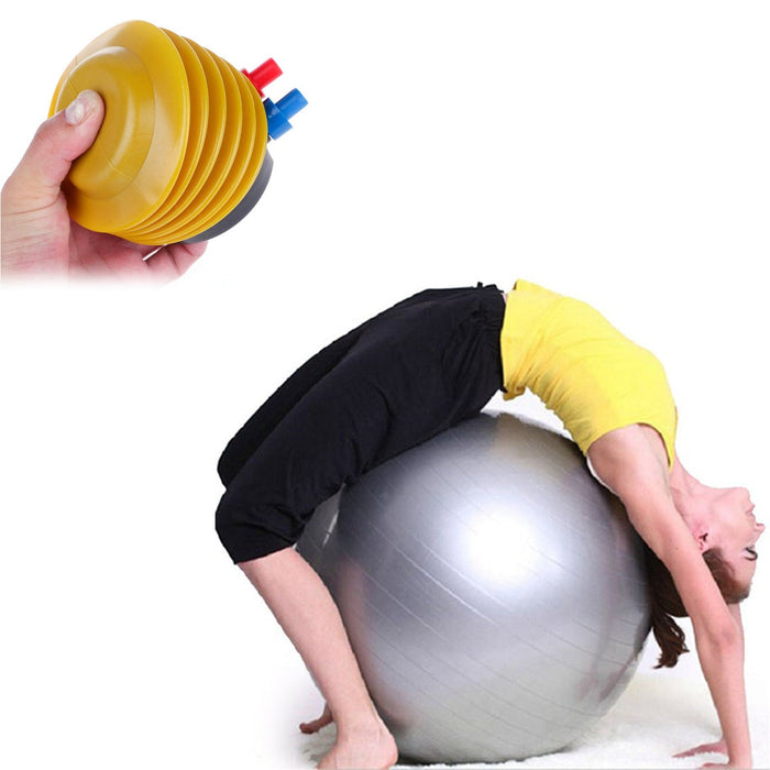 7428 Heavy Duty Gym Ball Non-Slip Stability Ball with Foot Pump for Total Body Fitness DeoDap