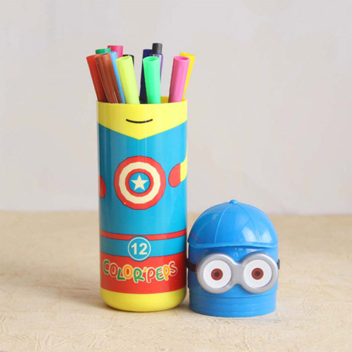 6175 Minions Sketch Pen Set with Attractive Designed Case (Pack of 12)6175_12pen_minions_sketch_box DeoDap