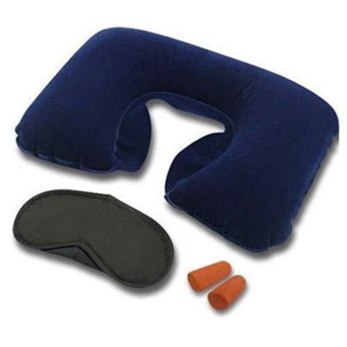 505 -3-in-1 Air Travel Kit with Pillow, Ear Buds & Eye Mask Your Brand WITH BZ LOGO
