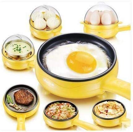 2150 Multi functional Electric 2 in 1 Egg Frying Pan with Egg Boiler Machine Measuring Cup with Handle DeoDap