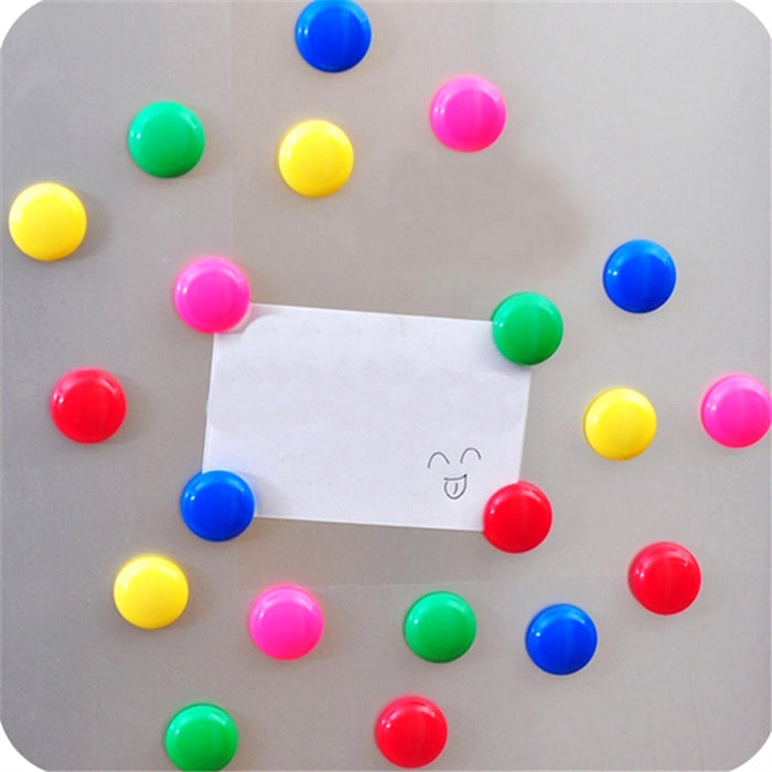 4676 Colorful Board Magnets Circular Plastic Buttons DeoDap