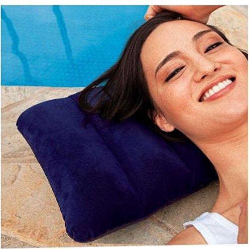 510 Velvet Air Inflatable Travel Pillow (Blue) DeoDap