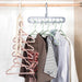 238 9 Hole Plastic Hanger Hanging hook Indoor Wardrobe Clothes Organization Storage Balcony Windowsill Suit Racks DeoDap