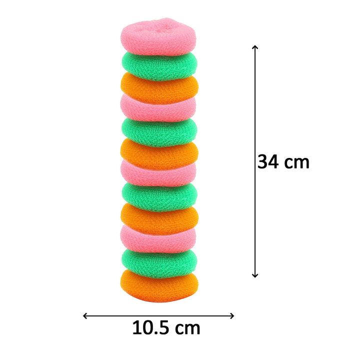 Round Nylon Plastic Scrubber, for Utensils and tiles pack of 12 piece free  ship