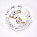 Crystal Glass Ashtray – Elegant Round Design for Home & Office | Styleva