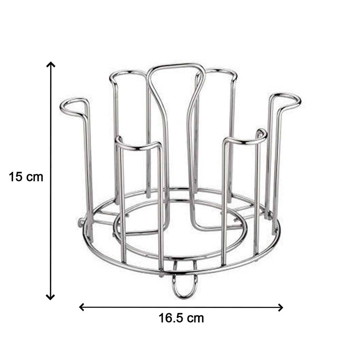 Kitchen glass stand with stainless steel construction