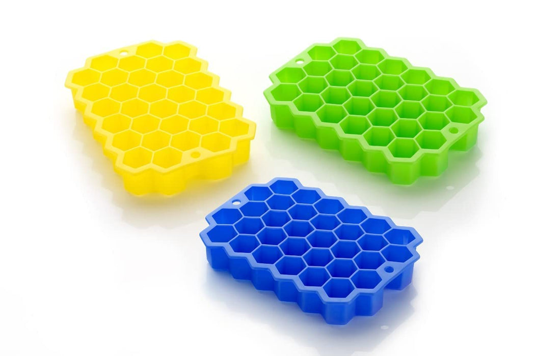 37 Cavidy Honeycomb Flexible Silicone Ice Cube Tray With Lid