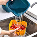 2355 Double Layer Food Drainer Washing Basket with Collapsible Strainers Colander DeoDap