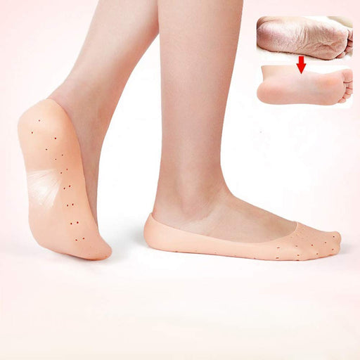 1352 Anti Crack silicone Gel Foot Protector Moisturizing Socks DeoDap