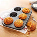 2210 Non-Stick Reusable Cupcake Baking Slot Tray for 6 Muffin Cup DeoDap