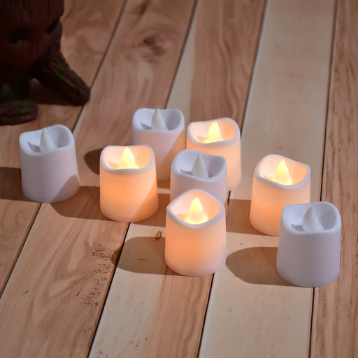 6487 Flameless LED Tealights, Smokeless Plastic Decorative Candles - Led Tea Light Candle For Home Decoration (Pack Of 24) DeoDap