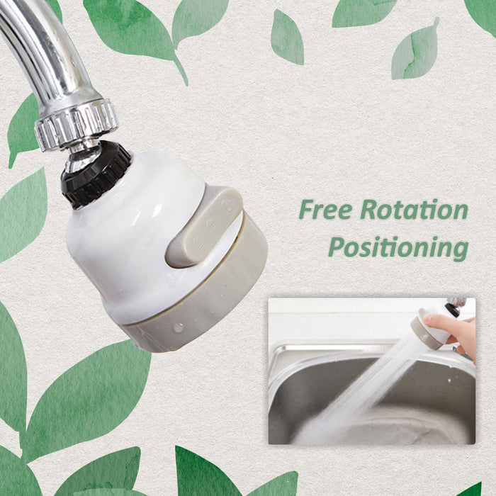 Splash Less Nozzle 1589 Rotatable Splash Proof 3 Modes Water Saving Nozzle — DeoDap
