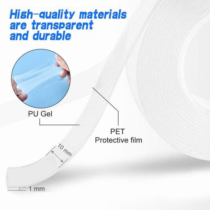 1678 5 Meter Double Sided Adhesive Silicon Grip Gel Tape DeoDap
