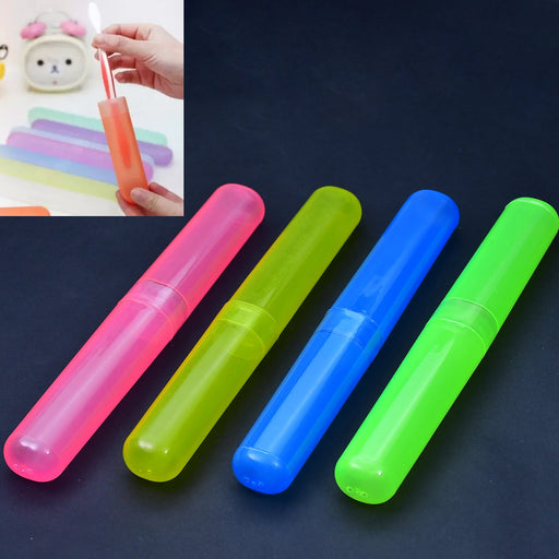 4968 4pc Plastic Toothbrush Cover, Anti Bacterial Toothbrush Container- Tooth Brush Travel Covers, Case, Holder, Cases DeoDap