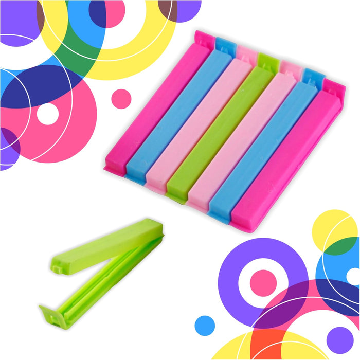 7028 Multipurpose Food Snack Plastic Bag Clip Sealer (Multicolor) -18pc DeoDap