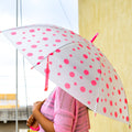 Dot Printed Umbrella Automatic Windproof for Monsoon