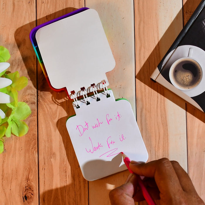 Square Pop it Fidget Spiral Notebook Bubble Push Pop Fidget Silicon To ...