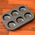 Non-Stick Muffin Tray – 6 Slot Carbon Steel | Indo Glow
