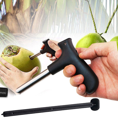 Coconut Opener Tool – Stainless Steel & Easy Grip | Quickslice