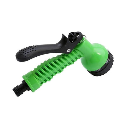 Garden nozzle with adjustable spray patterns.